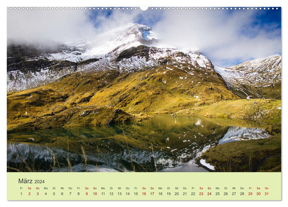 Mountain landscapes - Germany, Italy and Switzerland (CALVENDO wall calendar 2024) 