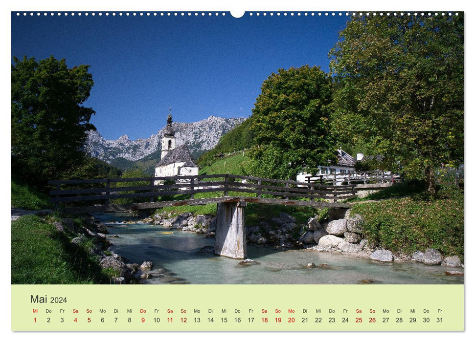 Mountain landscapes - Germany, Italy and Switzerland (CALVENDO wall calendar 2024) 