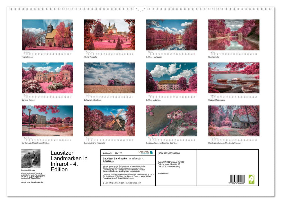 Lausitz à travers le filtre infrarouge (calendrier mural CALVENDO 2024) 