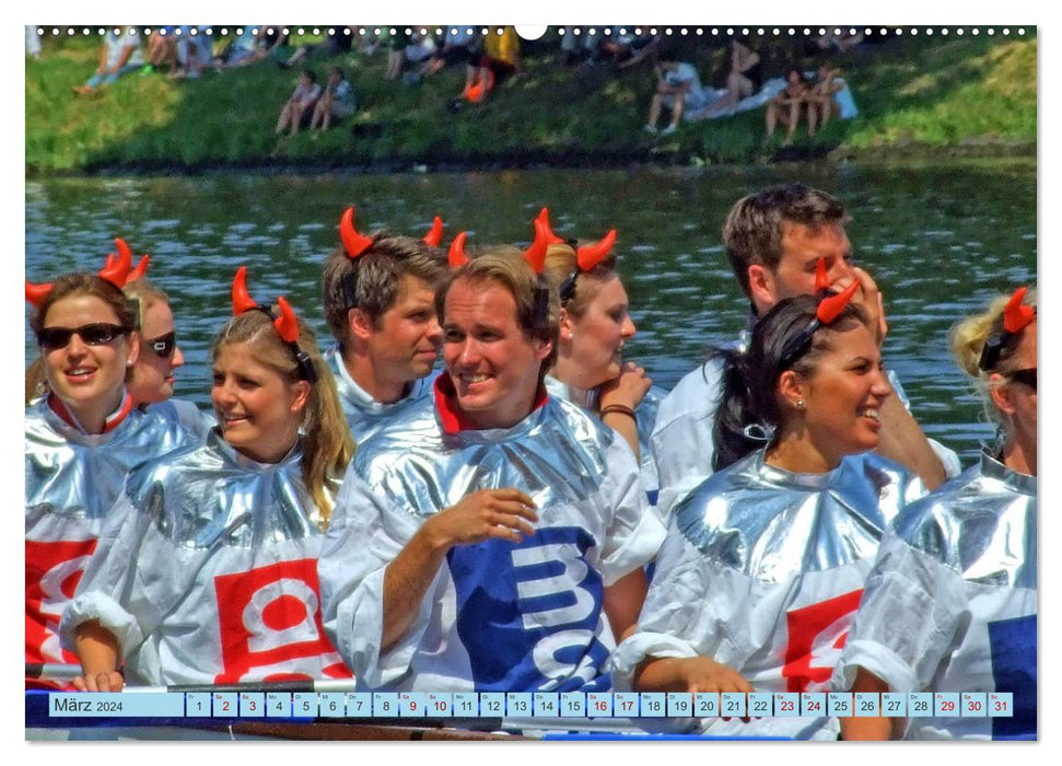 Festival des bateaux-dragons de Lübeck - L'événement sportif au Klughafen de Lübeck (calendrier mural CALVENDO 2024) 