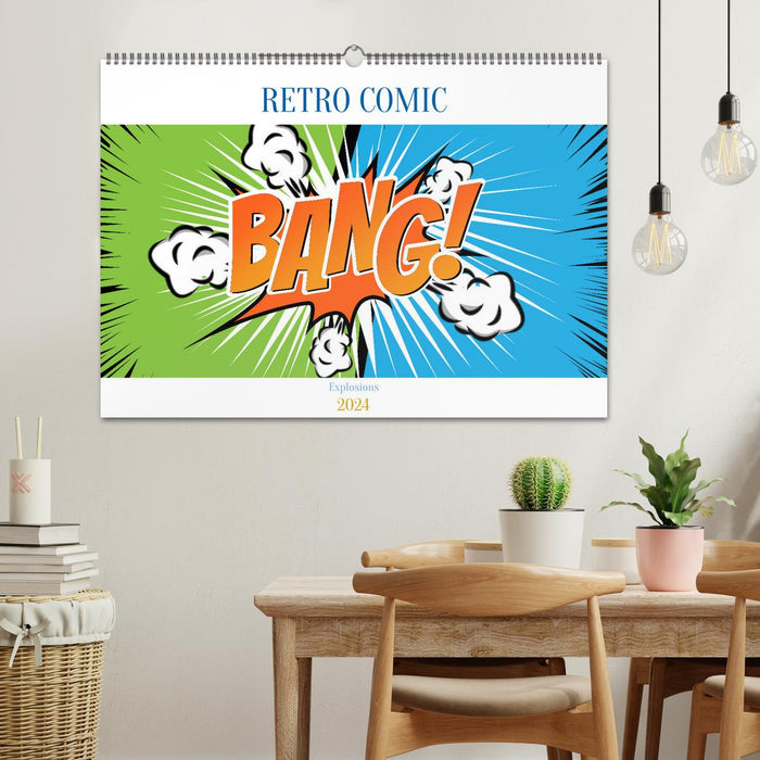 Retro Comic Explosions (CALVENDO Wall Calendar 2024) 