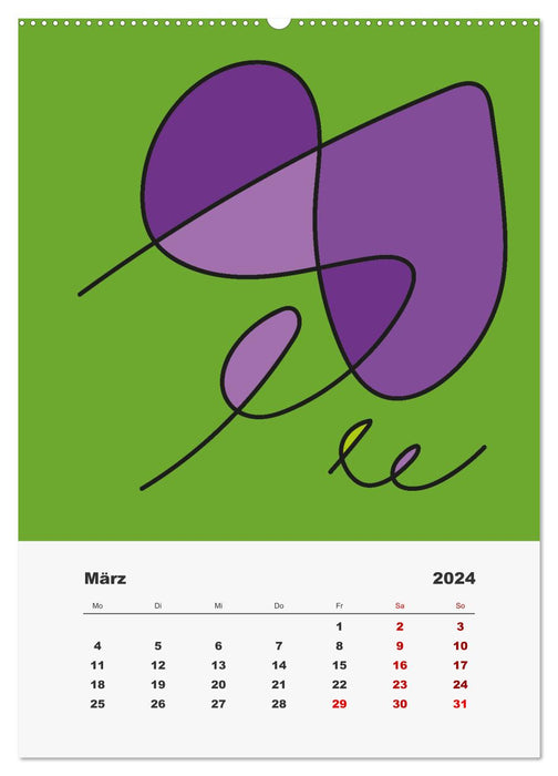 FormArt - lines and colors (CALVENDO wall calendar 2024) 