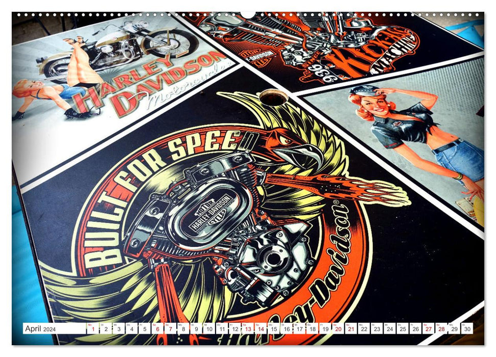 Harley-Davidson - Une marque culte à Cuba (Calendrier mural CALVENDO 2024) 
