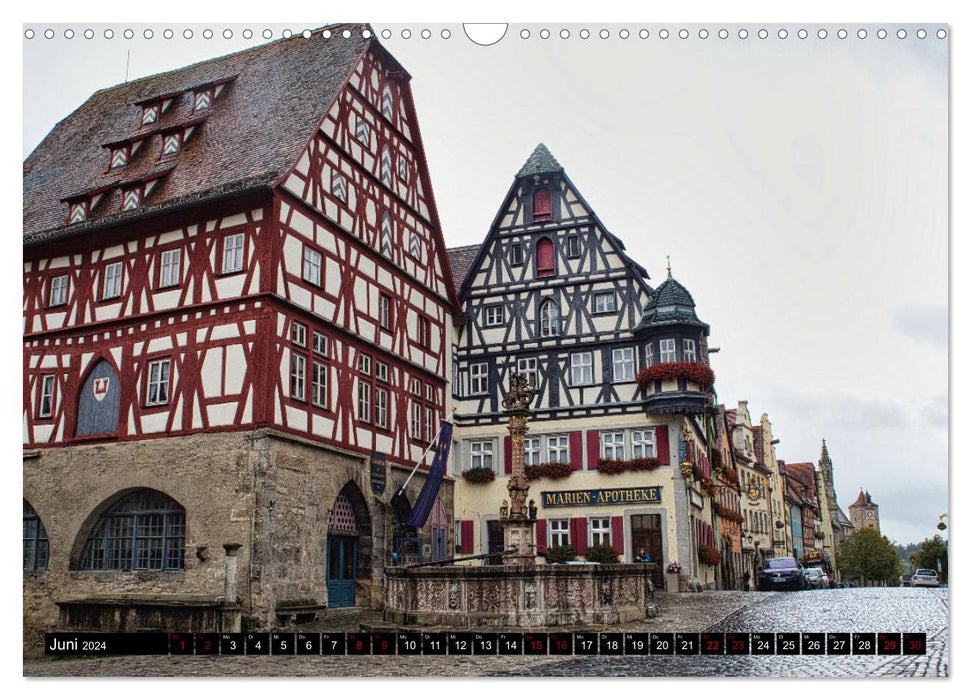 Rothenburg o.d. Tauber - Ansichten einer mittelalterlichen Stadt (CALVENDO Wandkalender 2024)