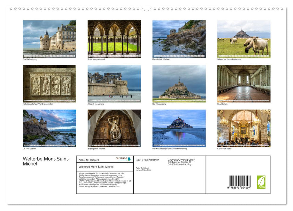Patrimoine mondial du Mont-Saint-Michel (Calendrier mural CALVENDO Premium 2024) 