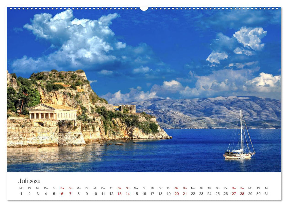 Korfu - Die paradiesische Insel im Mittelmeer. (CALVENDO Premium Wandkalender 2024)