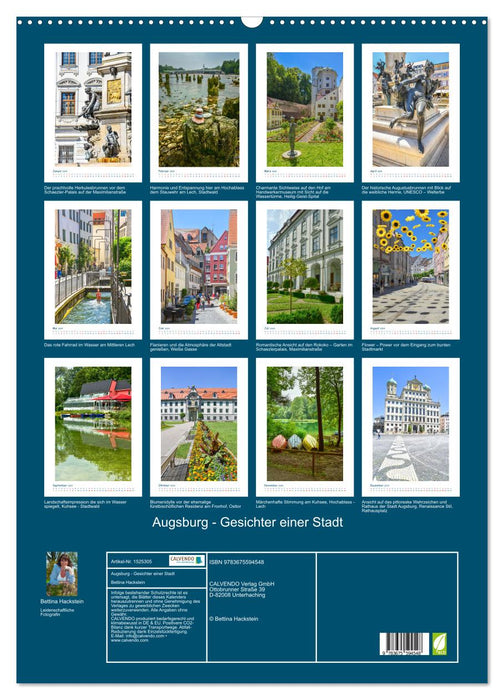 Augsburg - Gesichter einer Stadt (CALVENDO Wandkalender 2024)