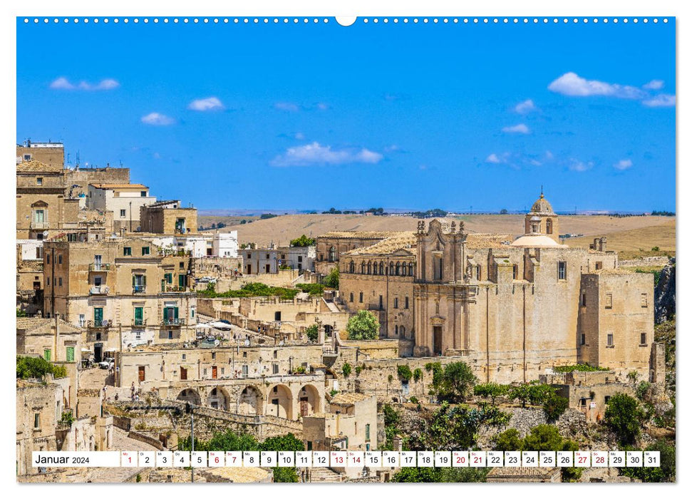 Matera - La ville des Sassi (Calendrier mural CALVENDO Premium 2024) 