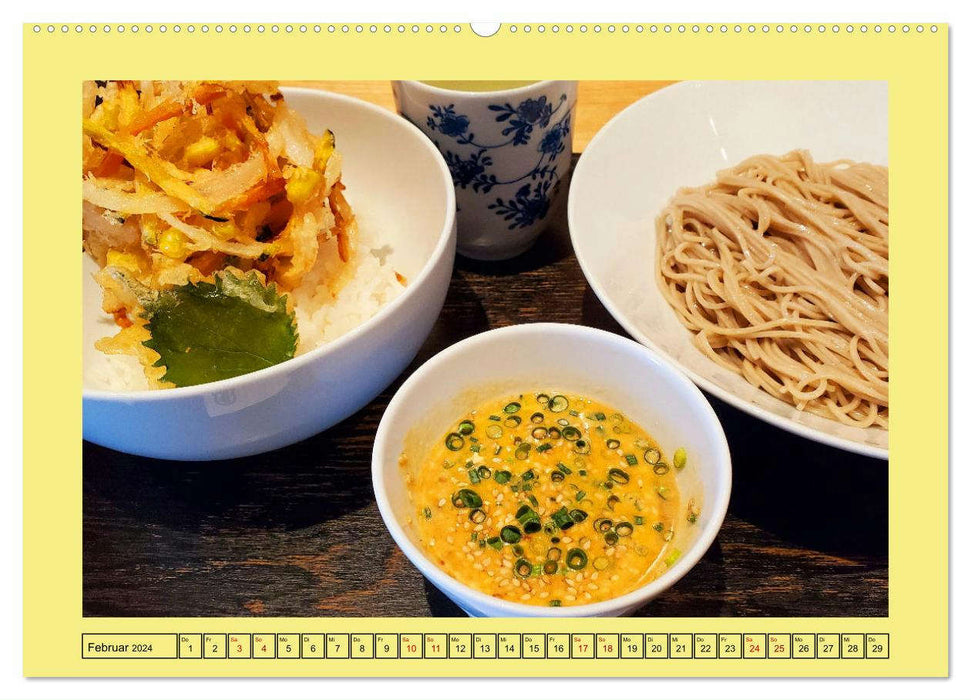 Cuisine japonaise – Un voyage culinaire à travers le Japon (Calvendo Premium Wall Calendar 2024) 