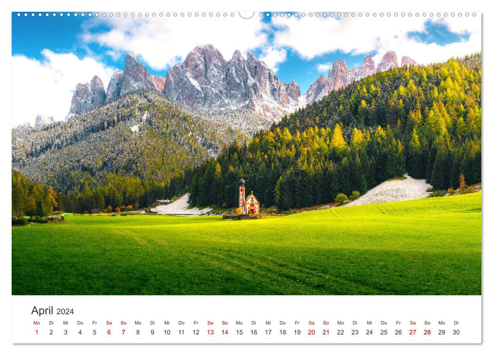 Dolomiten - Die wunderschönen Südalpen in Italien. (CALVENDO Wandkalender 2024)