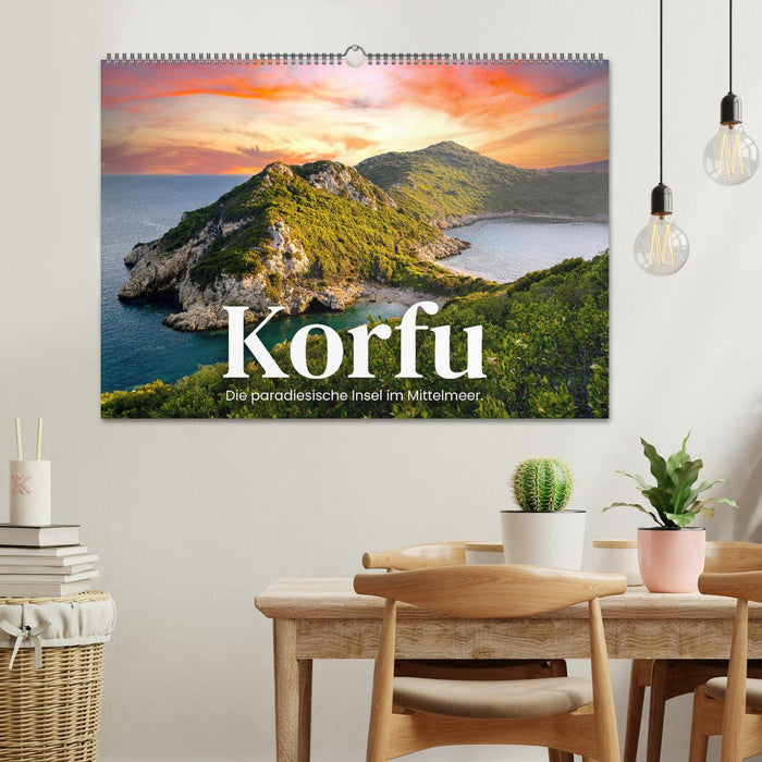 Korfu - Die paradiesische Insel im Mittelmeer. (CALVENDO Wandkalender 2024)