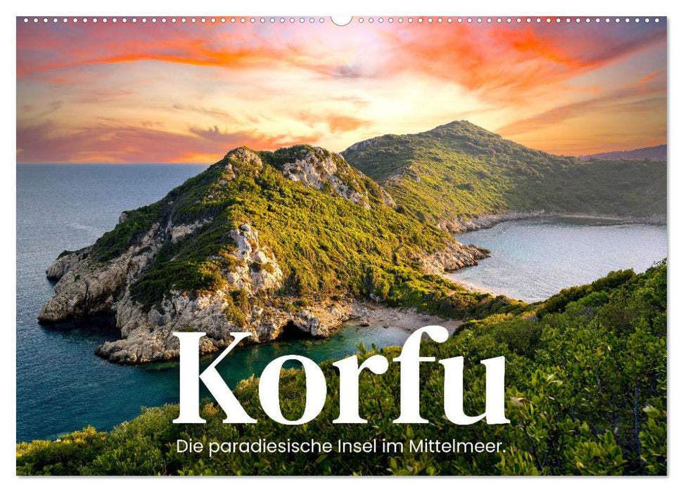 Korfu - Die paradiesische Insel im Mittelmeer. (CALVENDO Wandkalender 2024)