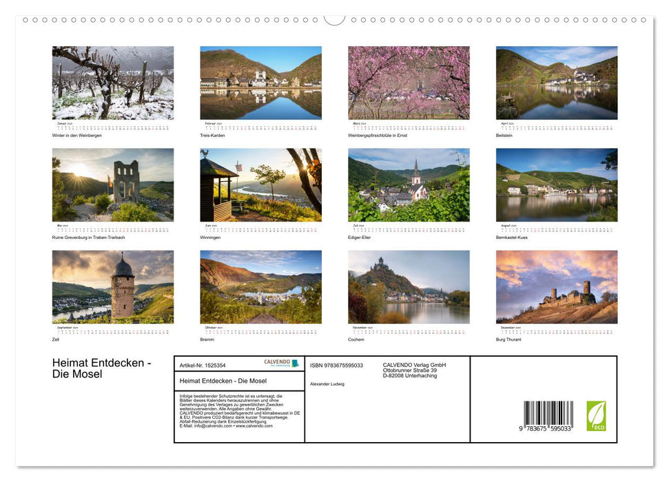 Heimat Entdecken - Die Mosel (CALVENDO Premium Wandkalender 2024)