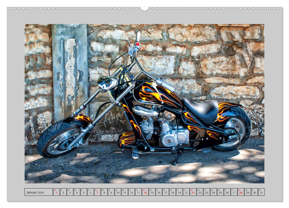 Vélos vintage. Fantastiques motos anciennes (calendrier mural CALVENDO 2024) 