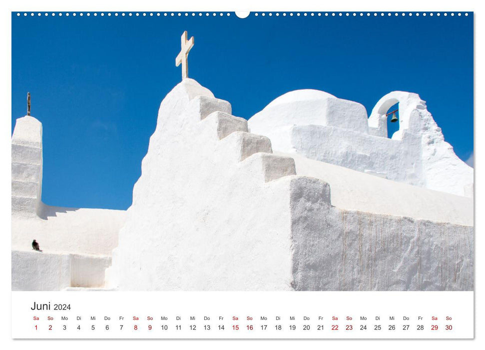 Stadt Mykonos - Impressionen (CALVENDO Premium Wandkalender 2024)