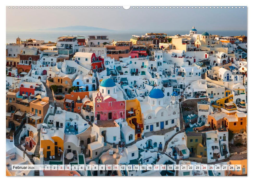 Îles grecques - Une année en Méditerranée (Calendrier mural CALVENDO Premium 2024) 