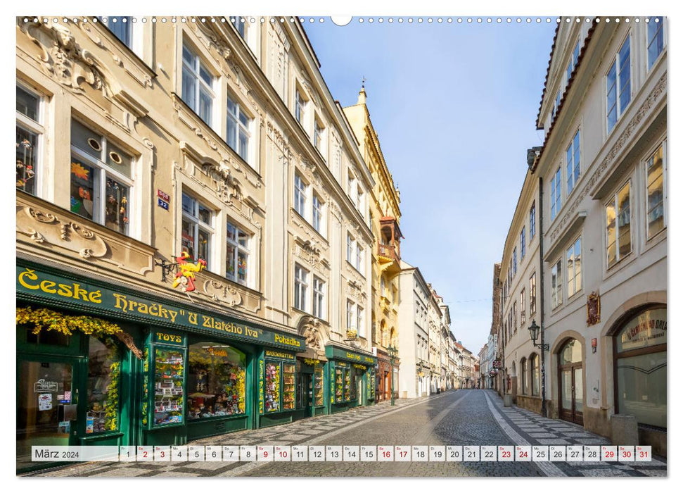 PRAGUE impressions de jour comme de nuit (Calvendo Premium Wall Calendar 2024) 