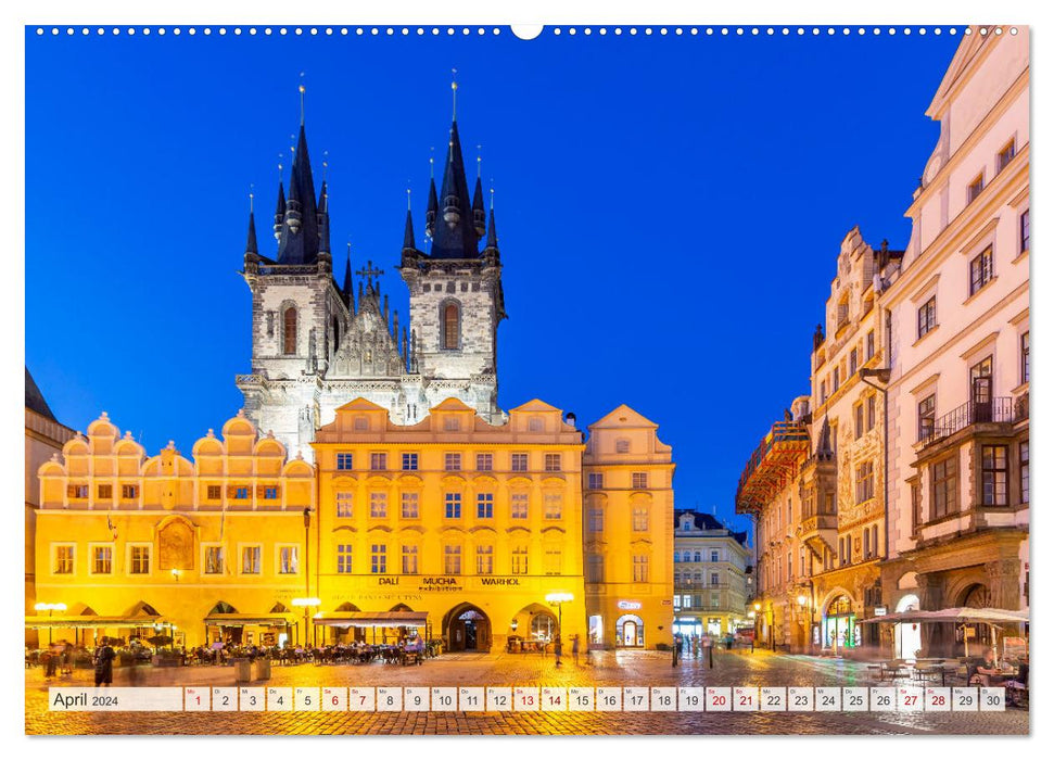 PRAG Impressionen bei Tag und Nacht (CALVENDO Premium Wandkalender 2024)