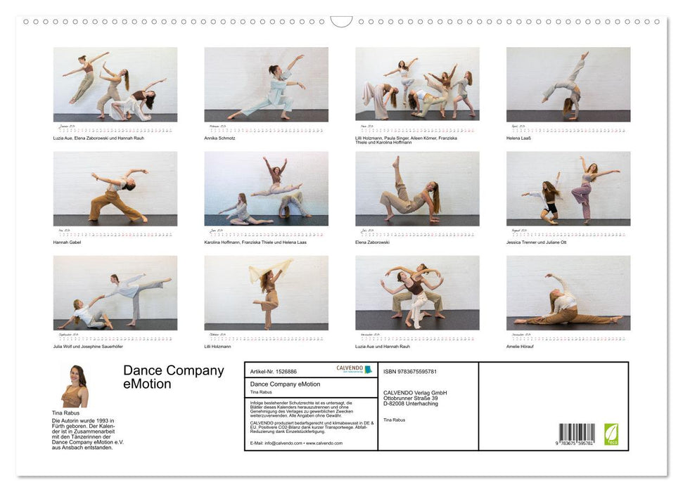 Dance Company eMotion (Calendrier mural CALVENDO 2024) 