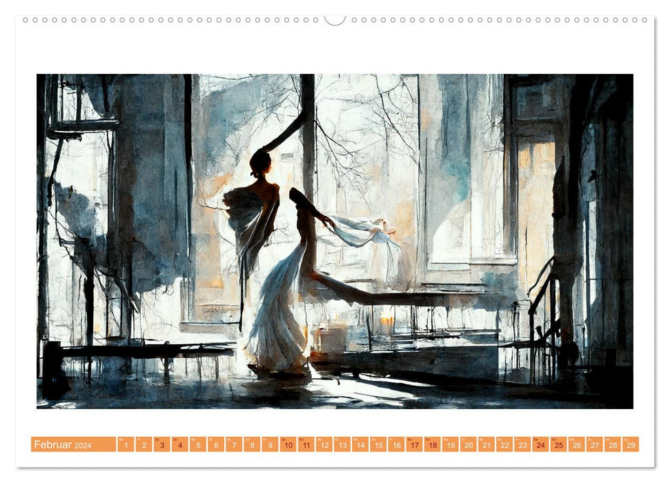 Ballerine romantique (calendrier mural CALVENDO 2024) 