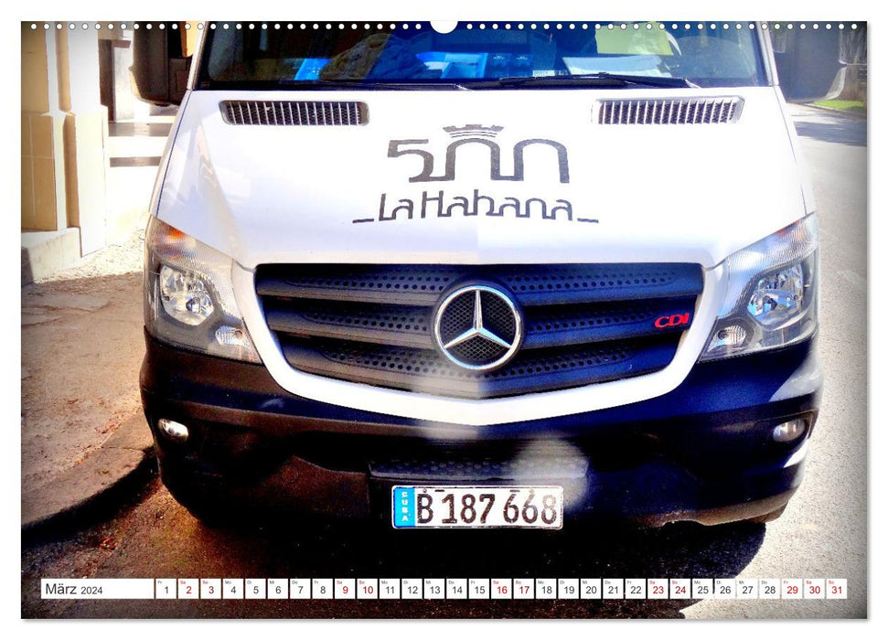 Stern-Mobile - Nutzfahrzeuge von Mercedes-Benz auf Kuba (CALVENDO Wandkalender 2024)