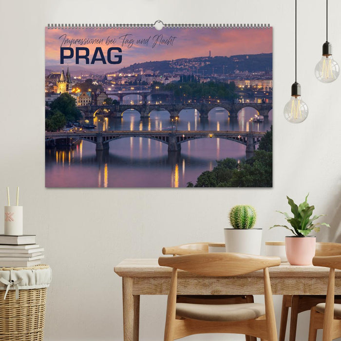 PRAG Impressionen bei Tag und Nacht (CALVENDO Wandkalender 2024)