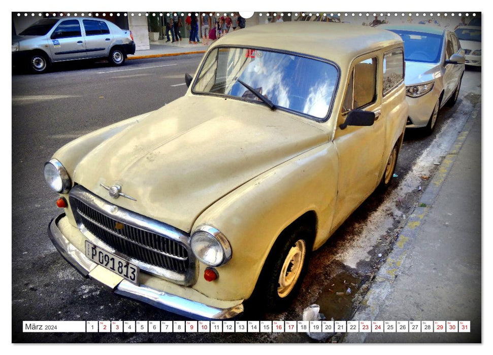 Auto-Legende Hillman - Eine britische Traditionsmarke in Kuba (CALVENDO Premium Wandkalender 2024)