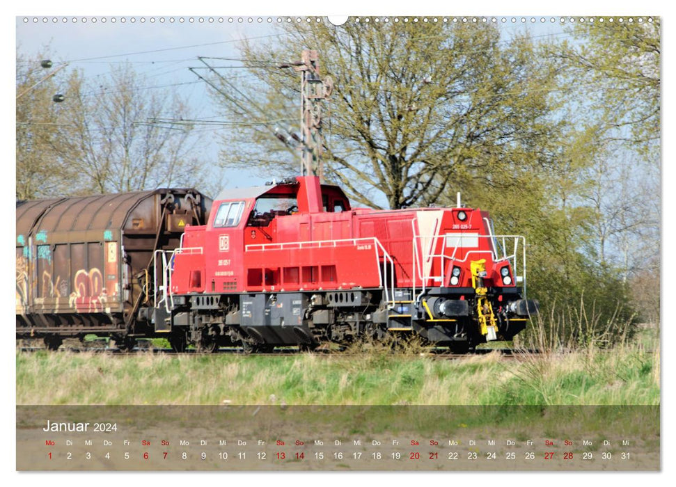 Diesel locomotives (CALVENDO Premium Wall Calendar 2024) 