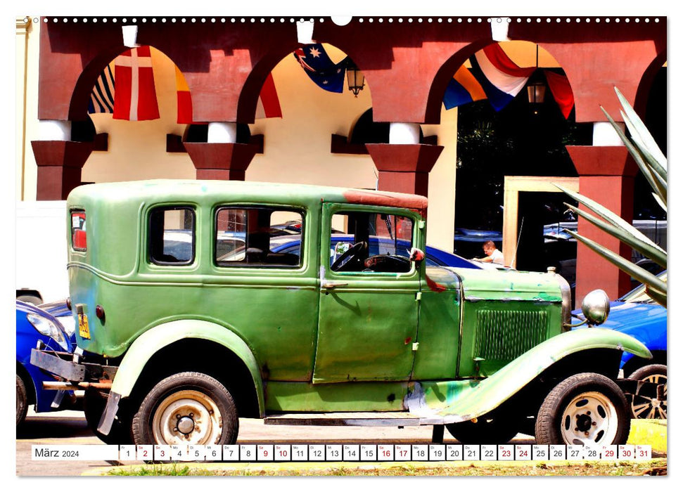Taxi Veteranen - Kubas älteste Taxis (CALVENDO Wandkalender 2024)