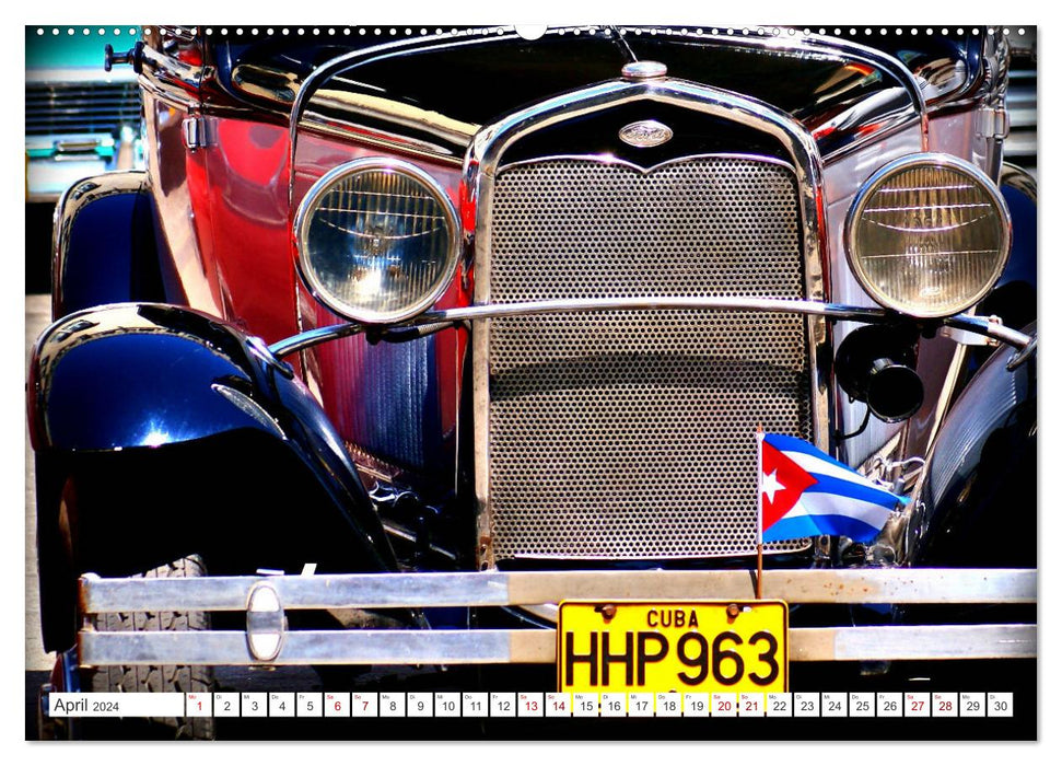Taxi Veterans - Cuba's oldest taxis (CALVENDO wall calendar 2024) 