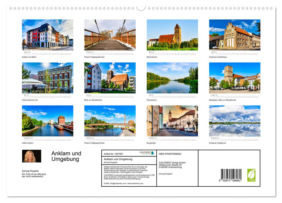 Anklam and surroundings (CALVENDO Premium Wall Calendar 2024) 