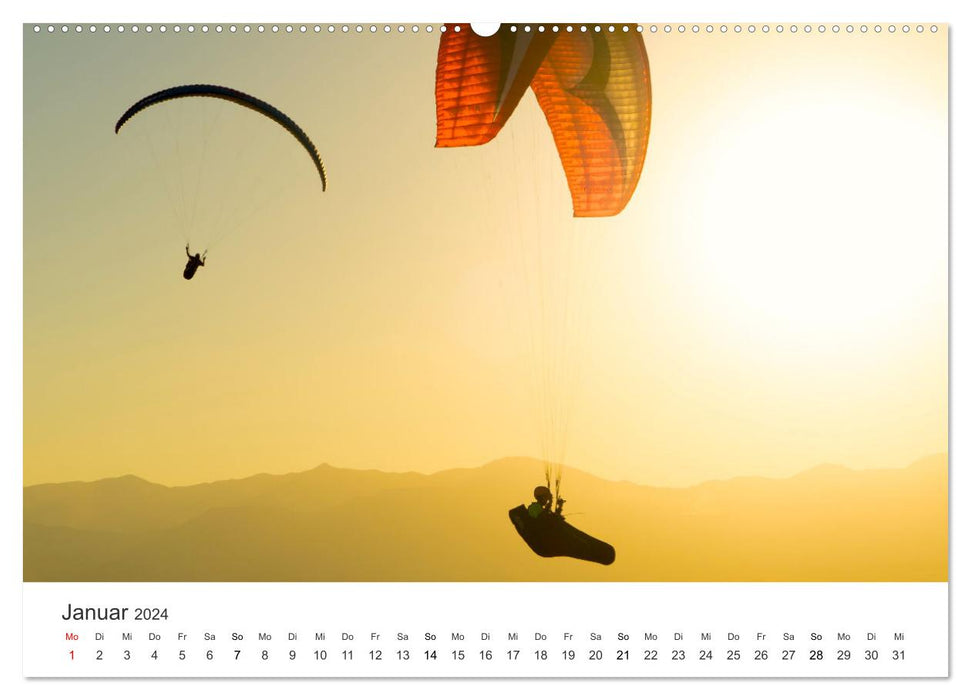 Paragleiten - Der Wunsch vom Fliegen. (CALVENDO Wandkalender 2024)