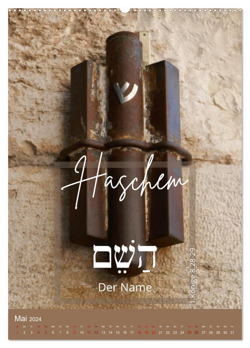 Israel and Hebrew names of God (CALVENDO wall calendar 2024) 