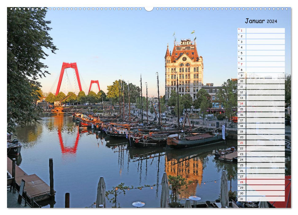 Boat and Bike Tour South Holland Birthday Calendar (CALVENDO Premium Wall Calendar 2024) 