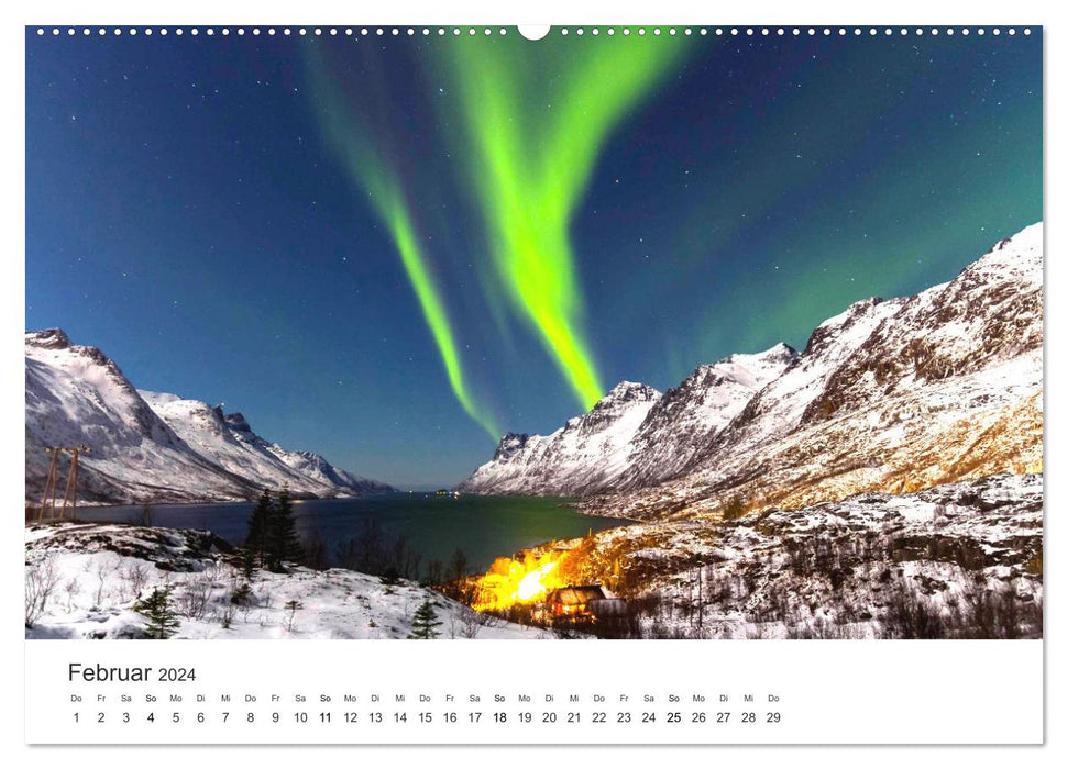Northern lights - an impressive spectacle. (CALVENDO wall calendar 2024) 