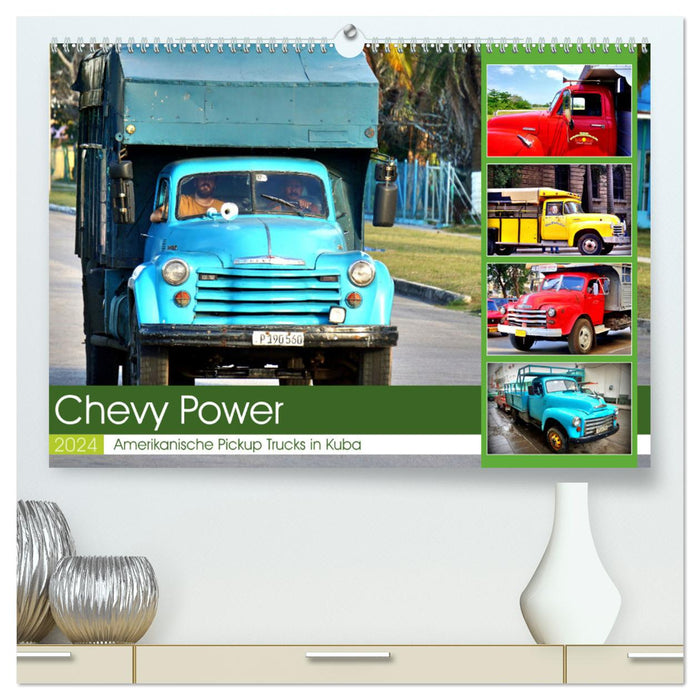 CHEVY POWER - Amerikanische Pickup Trucks in Kuba (CALVENDO Premium Wandkalender 2024)