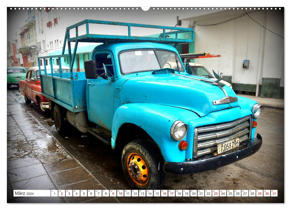 CHEVY POWER - American Pickup Trucks in Cuba (CALVENDO Premium Wall Calendar 2024) 