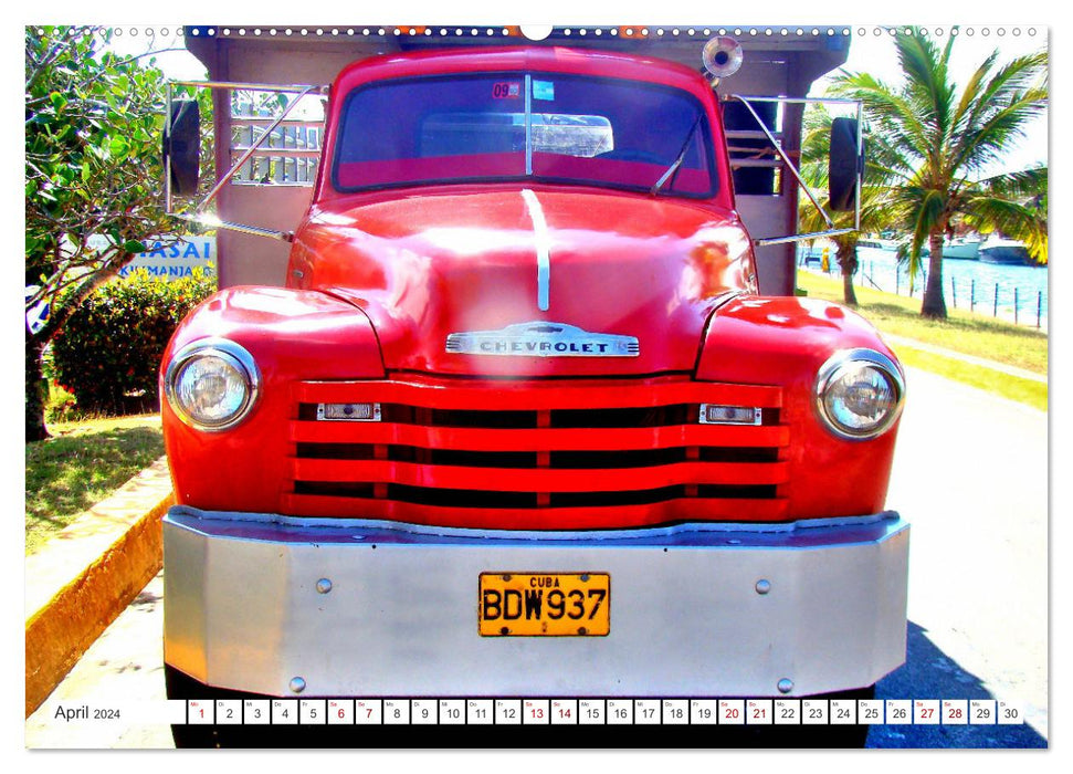 CHEVY POWER - American Pickup Trucks in Cuba (CALVENDO Premium Wall Calendar 2024) 