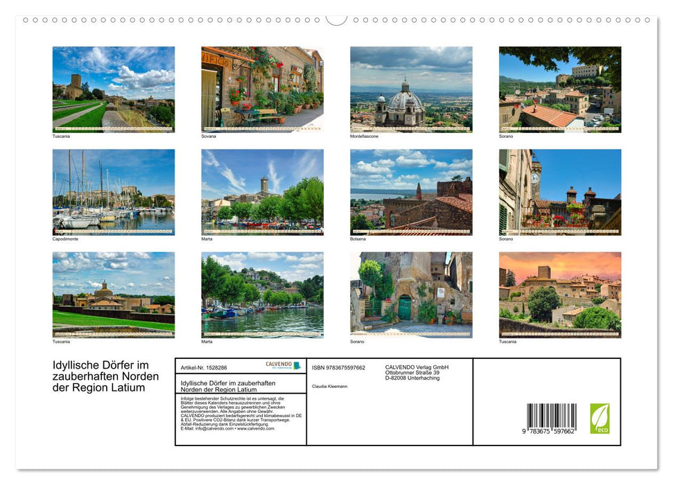 Idyllic villages in the north of the magical Lazio region (CALVENDO Premium Wall Calendar 2024) 