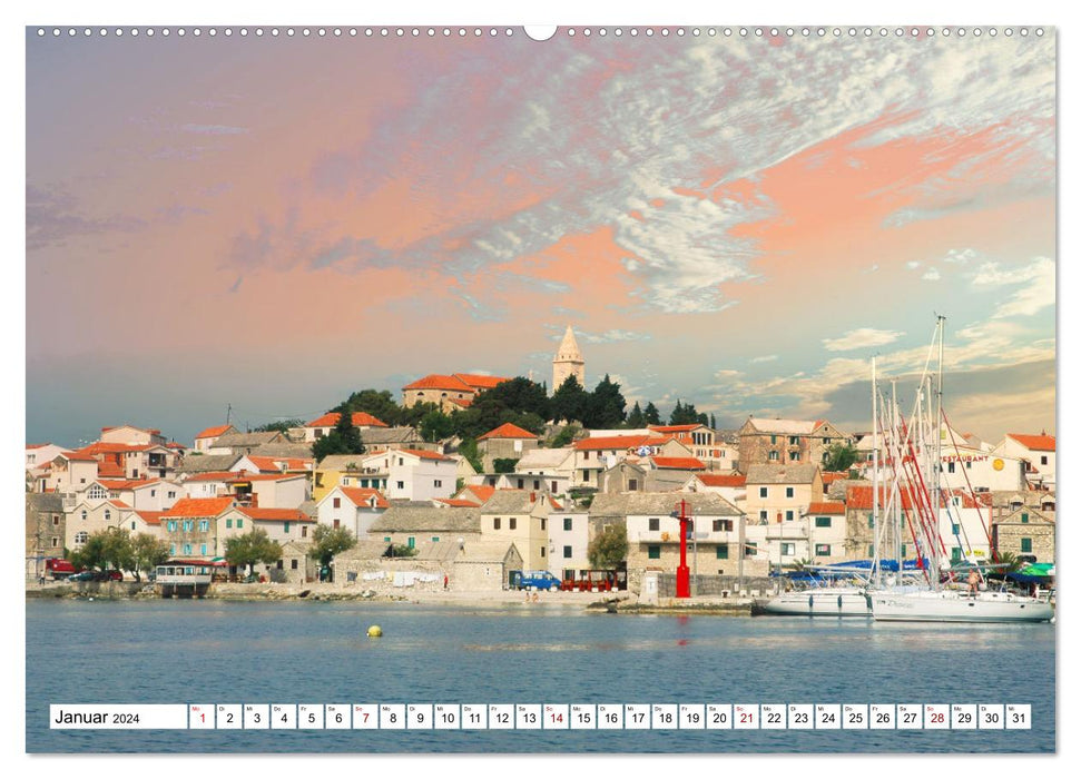 Segelparadies Kroatien (CALVENDO Wandkalender 2024)