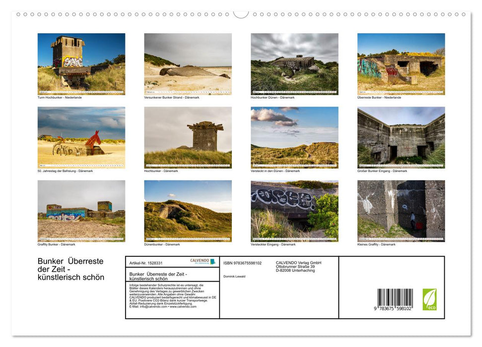 Bunker Remains of Time – Artistiquement beau (Calvendo Premium Wall Calendar 2024) 