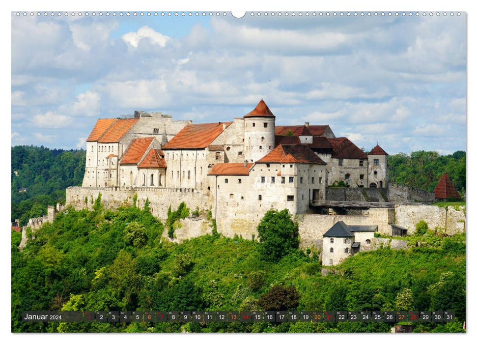 Excursion to Burghausen Castle (CALVENDO Premium Wall Calendar 2024) 