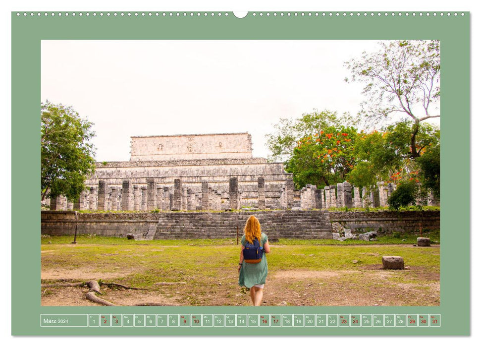 Ruines Mayas du Mexique (Calendrier mural CALVENDO 2024) 