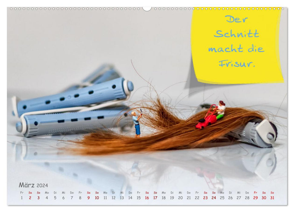 Hairy sayings for all hair seasons (CALVENDO Premium Wall Calendar 2024) 