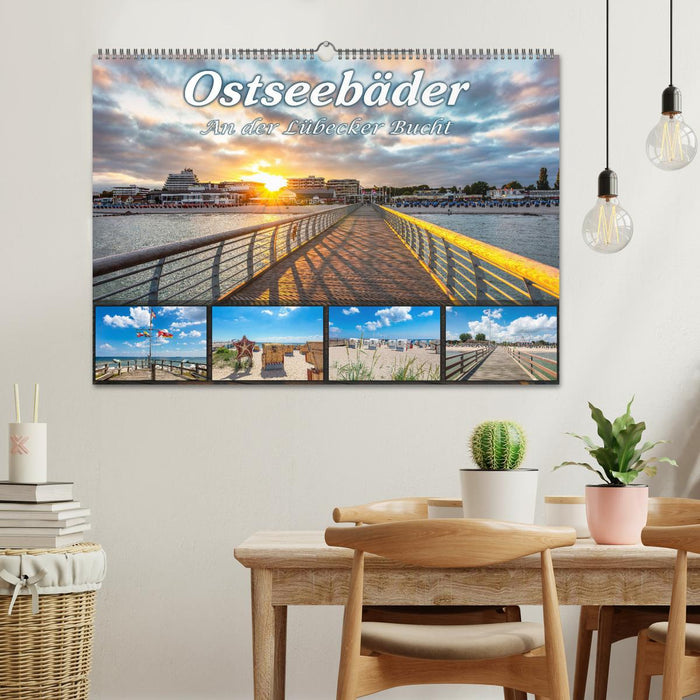 Baltic Sea resorts on the Bay of Lübeck (CALVENDO wall calendar 2024) 