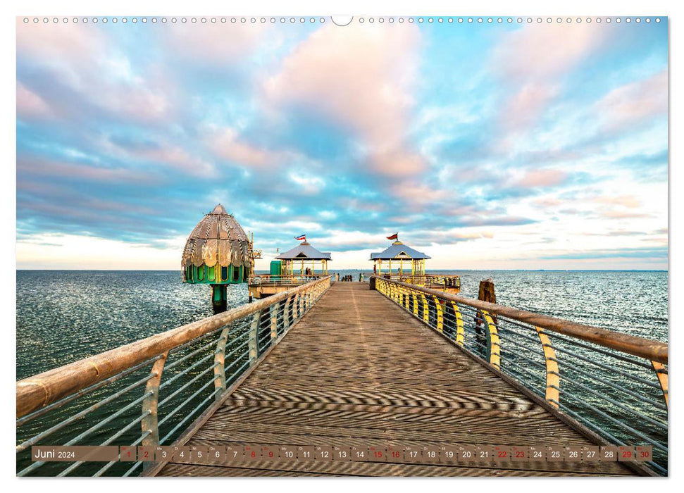 Baltic Sea resorts on the Bay of Lübeck (CALVENDO wall calendar 2024) 