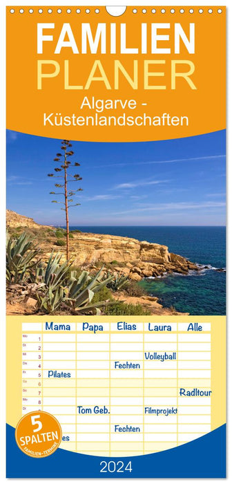 Algarve - Küstenlandschaften (CALVENDO Familienplaner 2024)