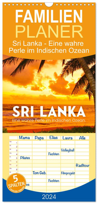 Sri Lanka - Eine wahre Perle im Indischen Ozean (CALVENDO Familienplaner 2024)