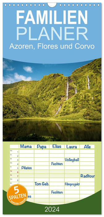 Azoren Landschaften - Flores und Corvo (CALVENDO Familienplaner 2024)