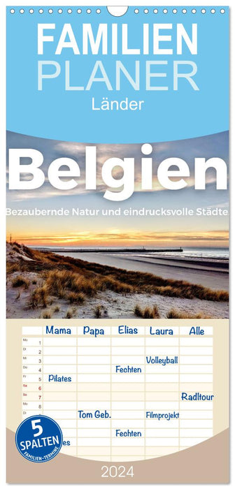 Belgien - Bezaubernde Natur und eindrucksvolle Städte. (CALVENDO Familienplaner 2024)